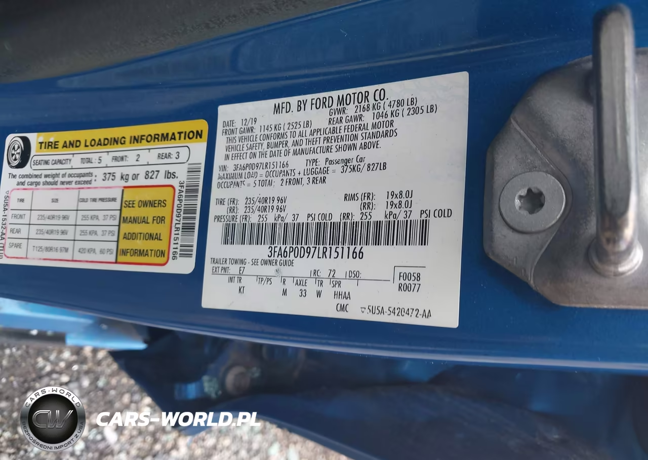 2020 Ford Fusion Titanium VIN:3FA6P0D97LR151166 - 9