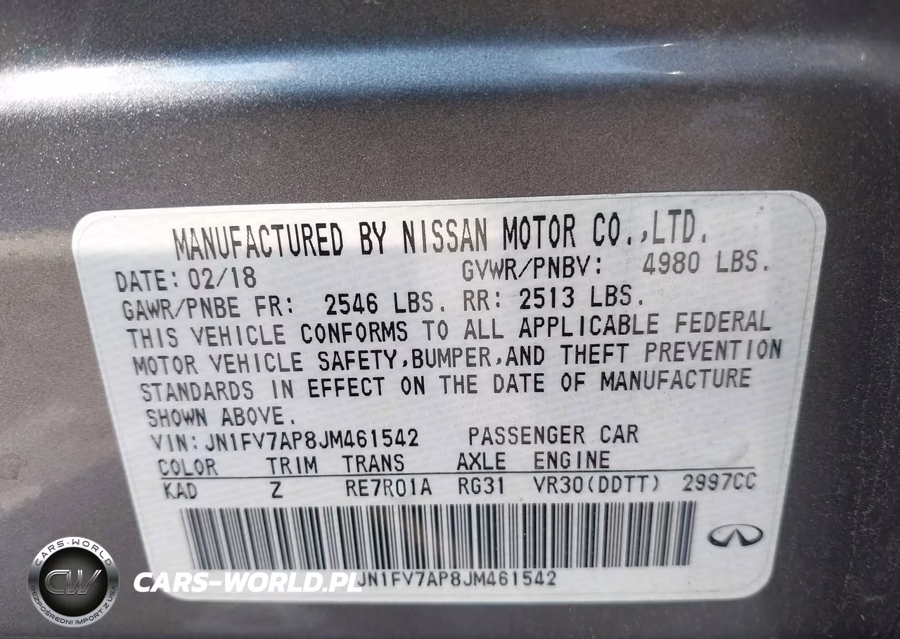 2018 Infiniti Q50 3.0T Red Sport 400 VIN:JN1FV7AP8JM461542 - 9