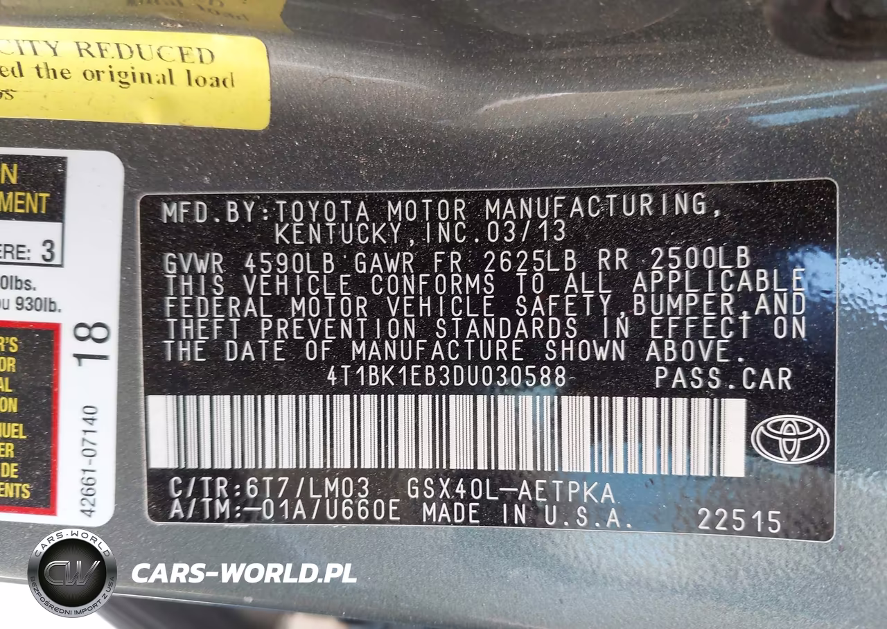 2013 Toyota Avalon Limited VIN:4T1BK1EB3DU030588 - 9