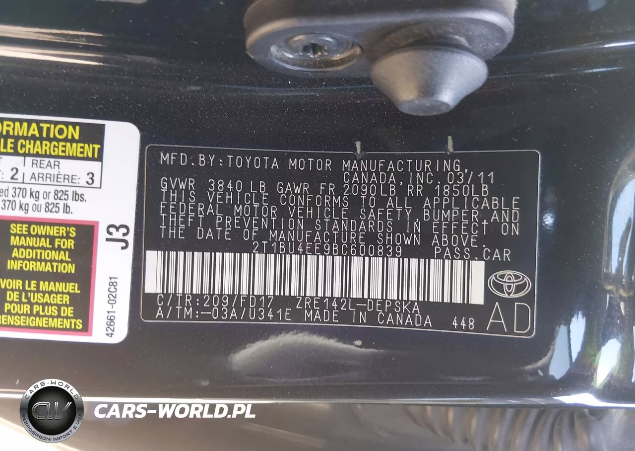 2011 Toyota Corolla S VIN:2T1BU4EE9BC600839 - 9