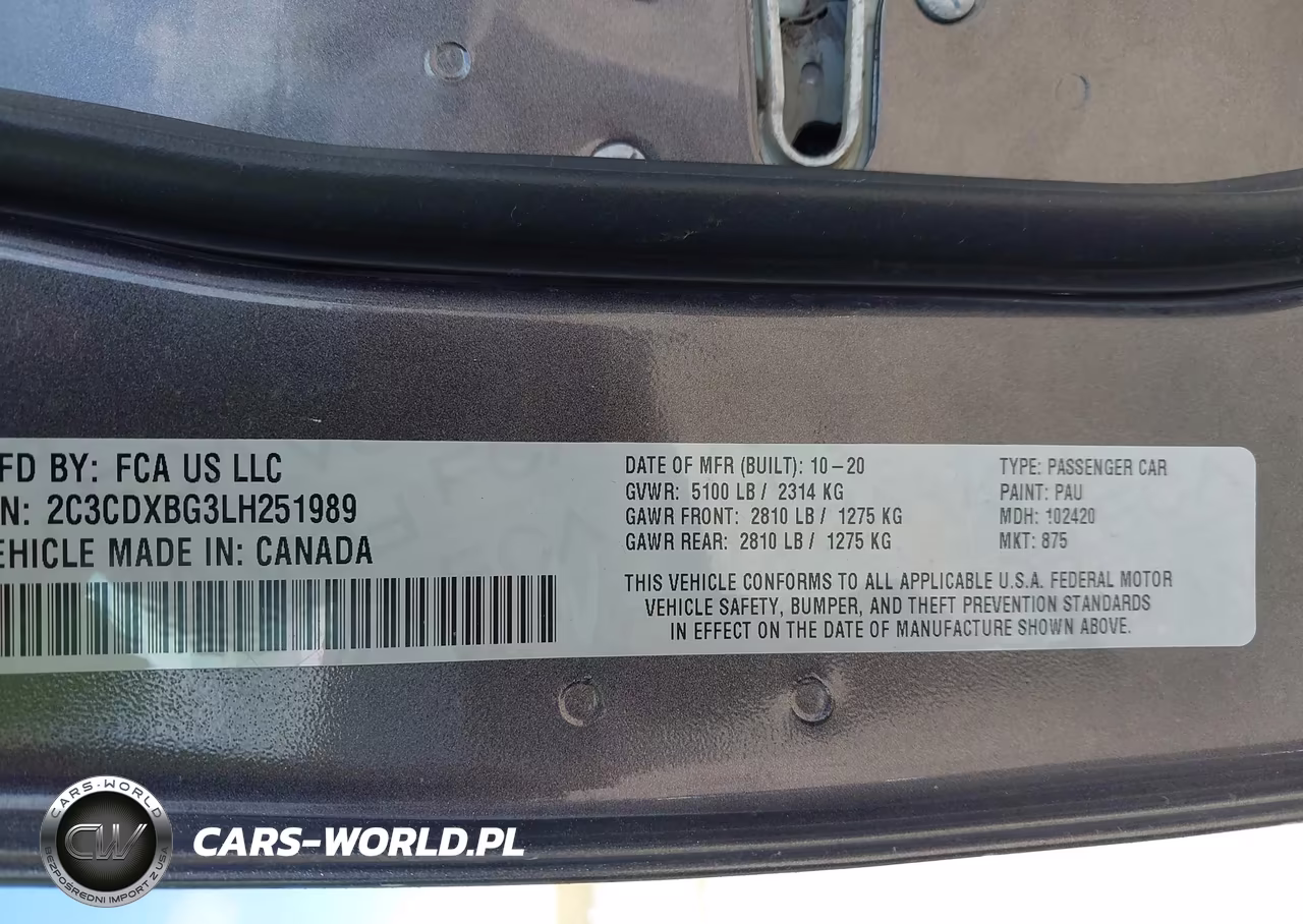 2020 Dodge Charger Sxt Rwd VIN:2C3CDXBG3LH251989 - 9