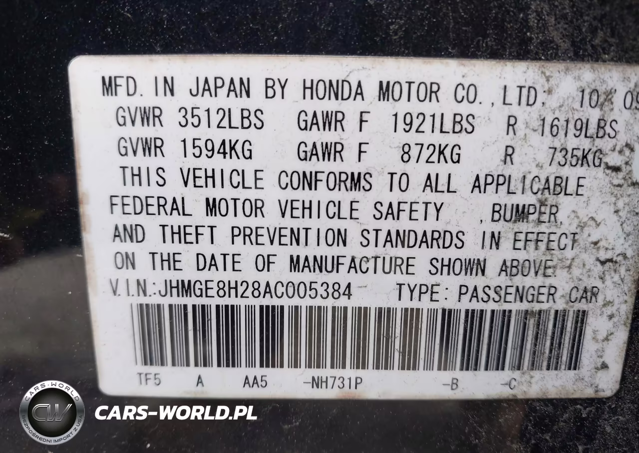 2010 Honda Fit VIN:JHMGE8H28AC005384 - 9