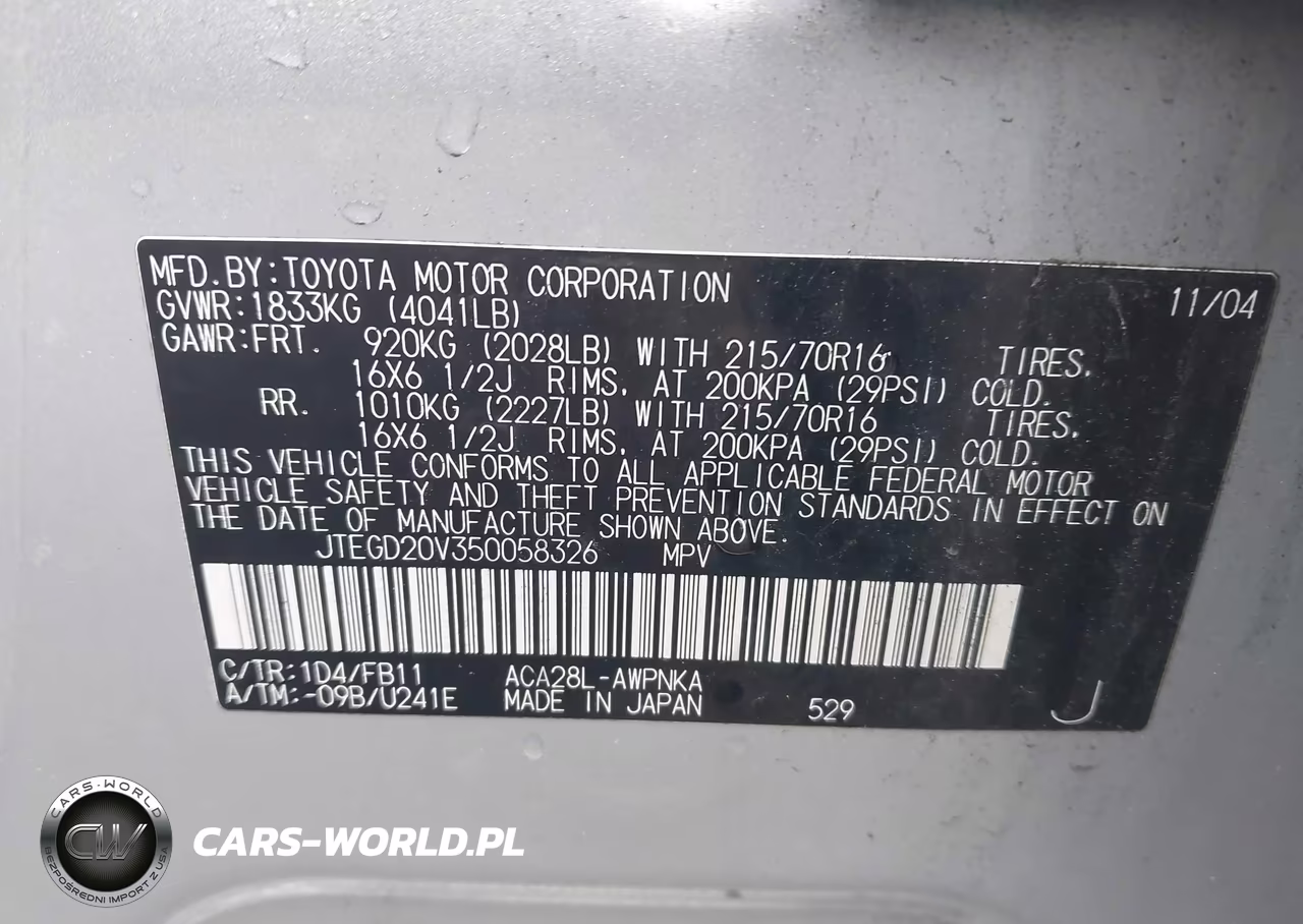 2005 Toyota Rav4 VIN:JTEGD20V350058326 - 9