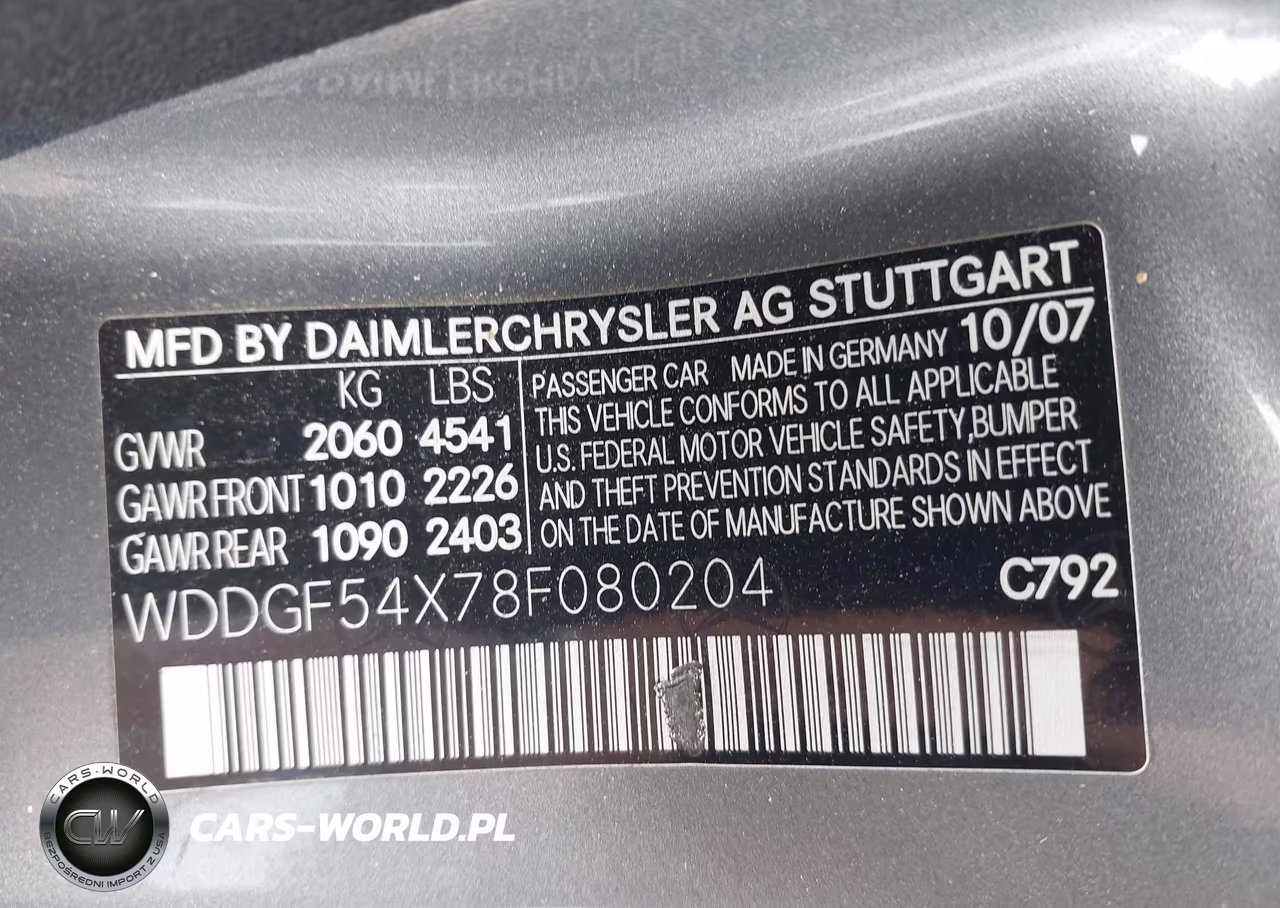 2008 Mercedes-Benz C 300 Luxury-Sport VIN:WDDGF54X78F080204 - 9