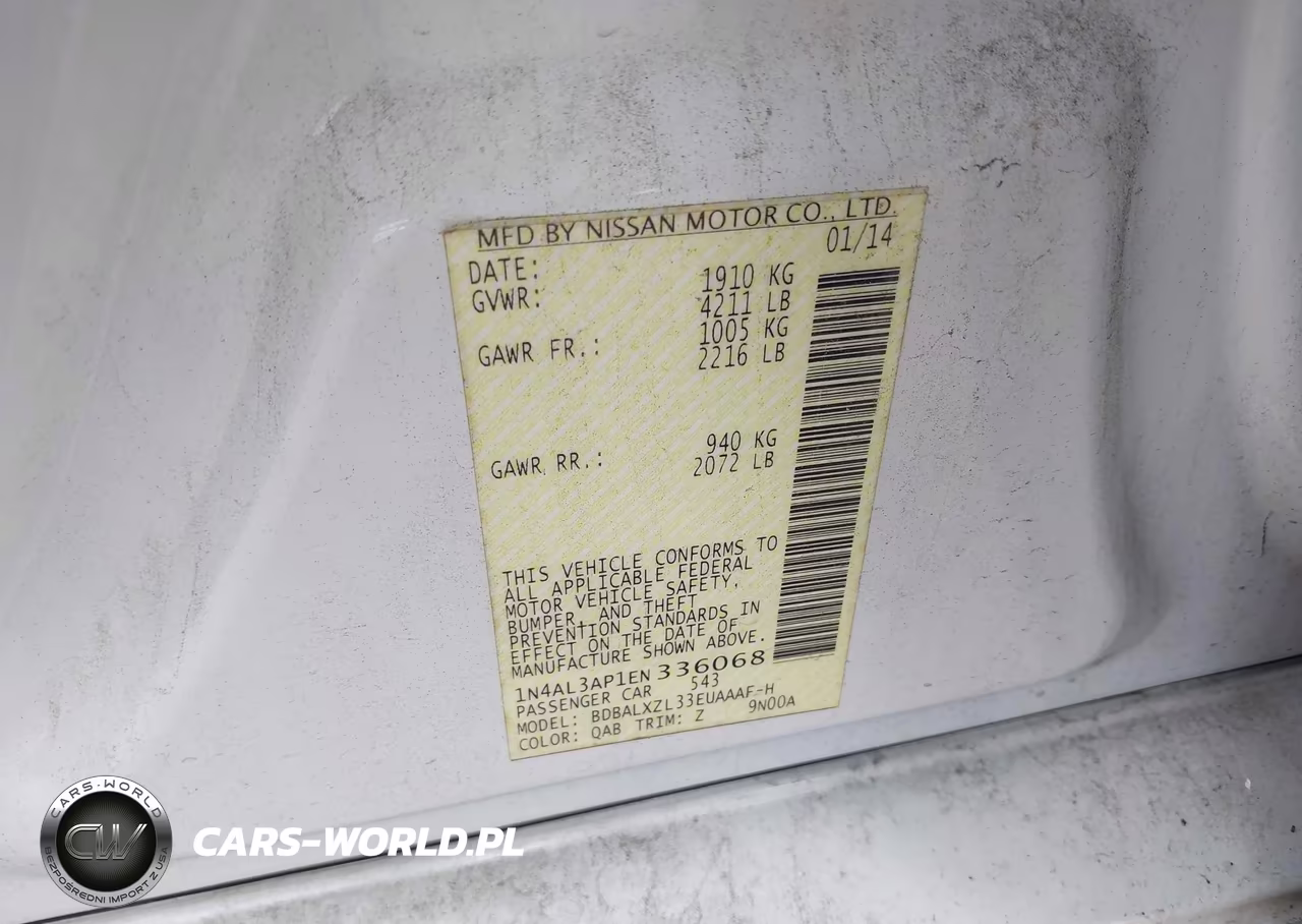 2014 Nissan Altima 2.5 Sl VIN:1N4AL3AP1EN336068 - 9
