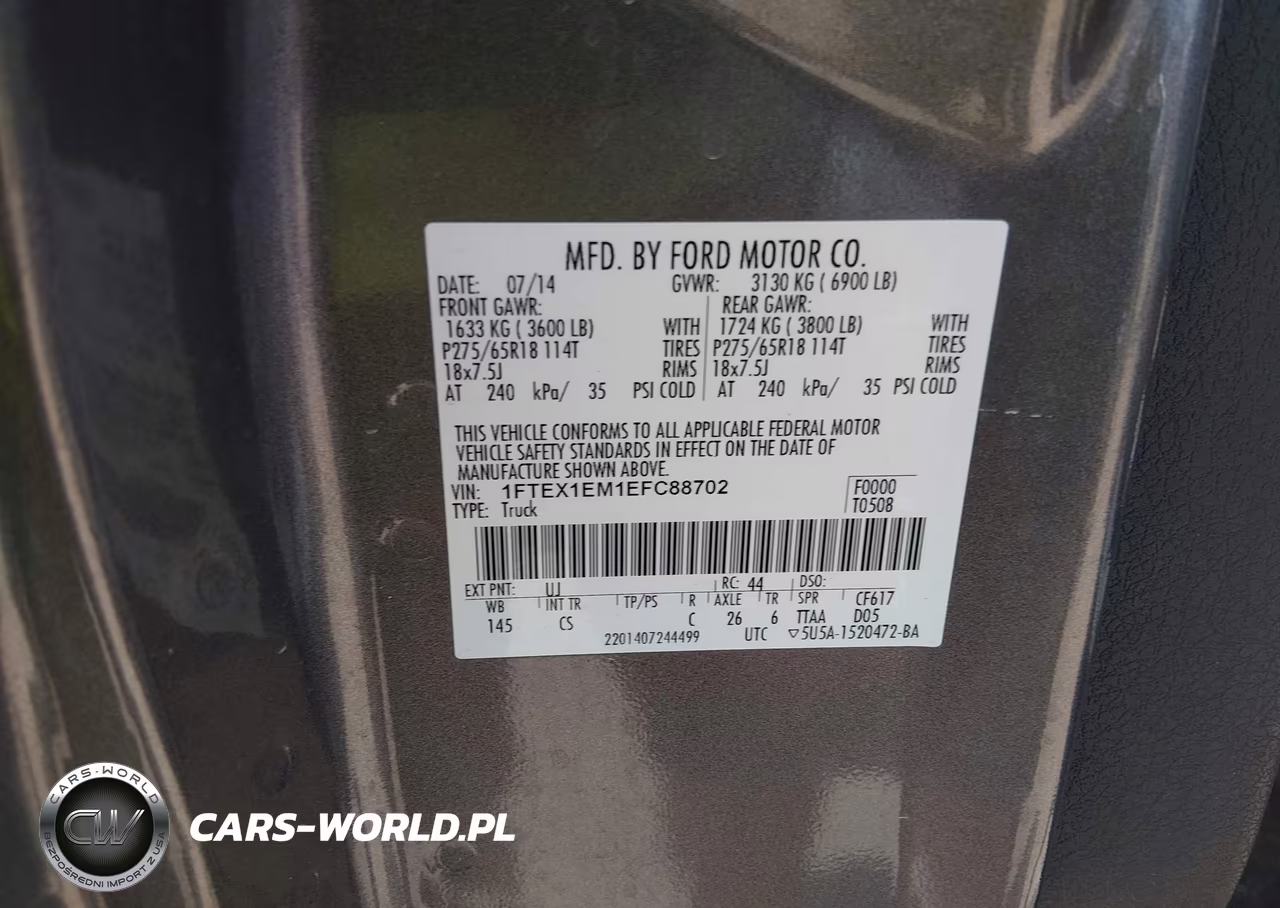 2014 Ford F-150 Stx VIN:1FTEX1EM1EFC88702 - 9