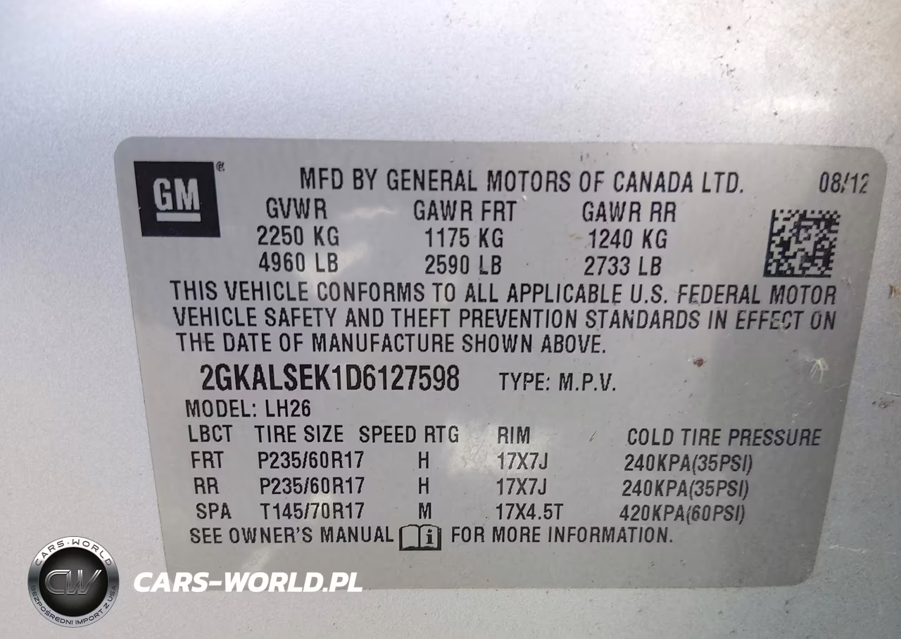 2013 GMC Terrain Sle-2 VIN:2GKALSEK1D6127598 - 9