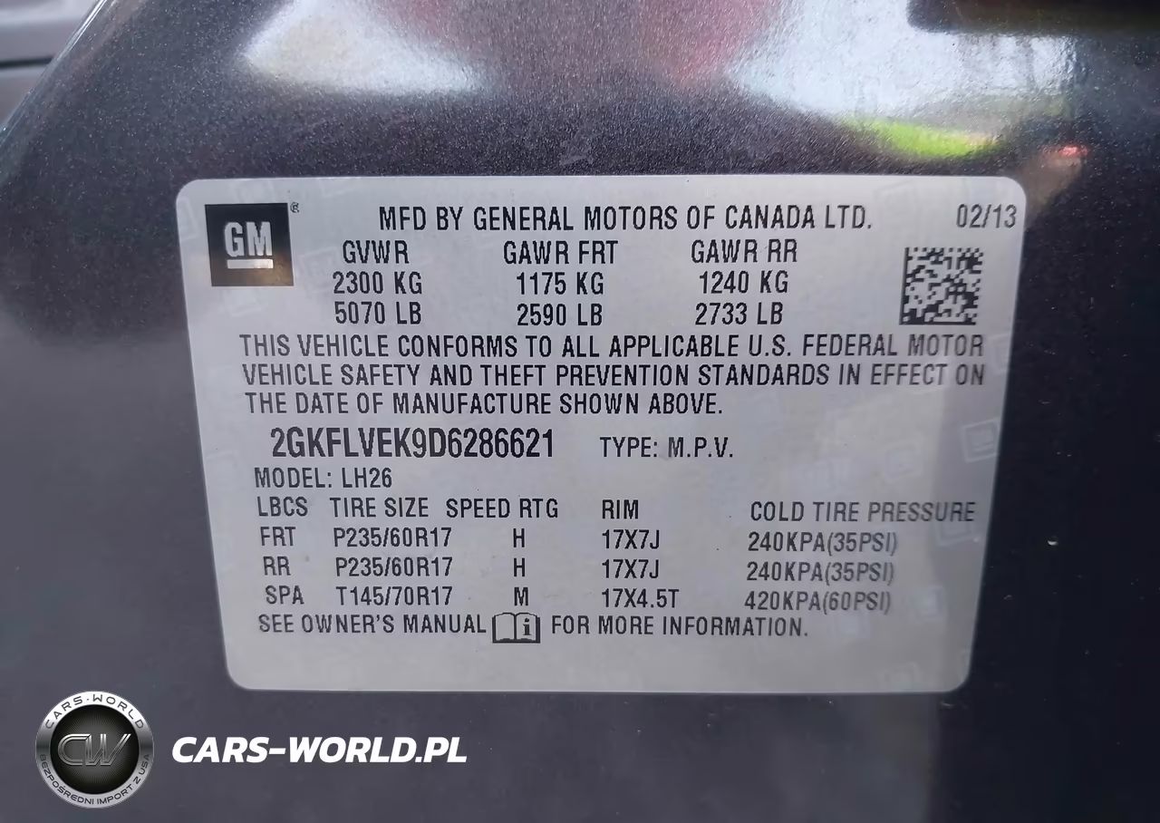 2013 GMC Terrain Slt-1 VIN:2GKFLVEK9D6286621 - 9