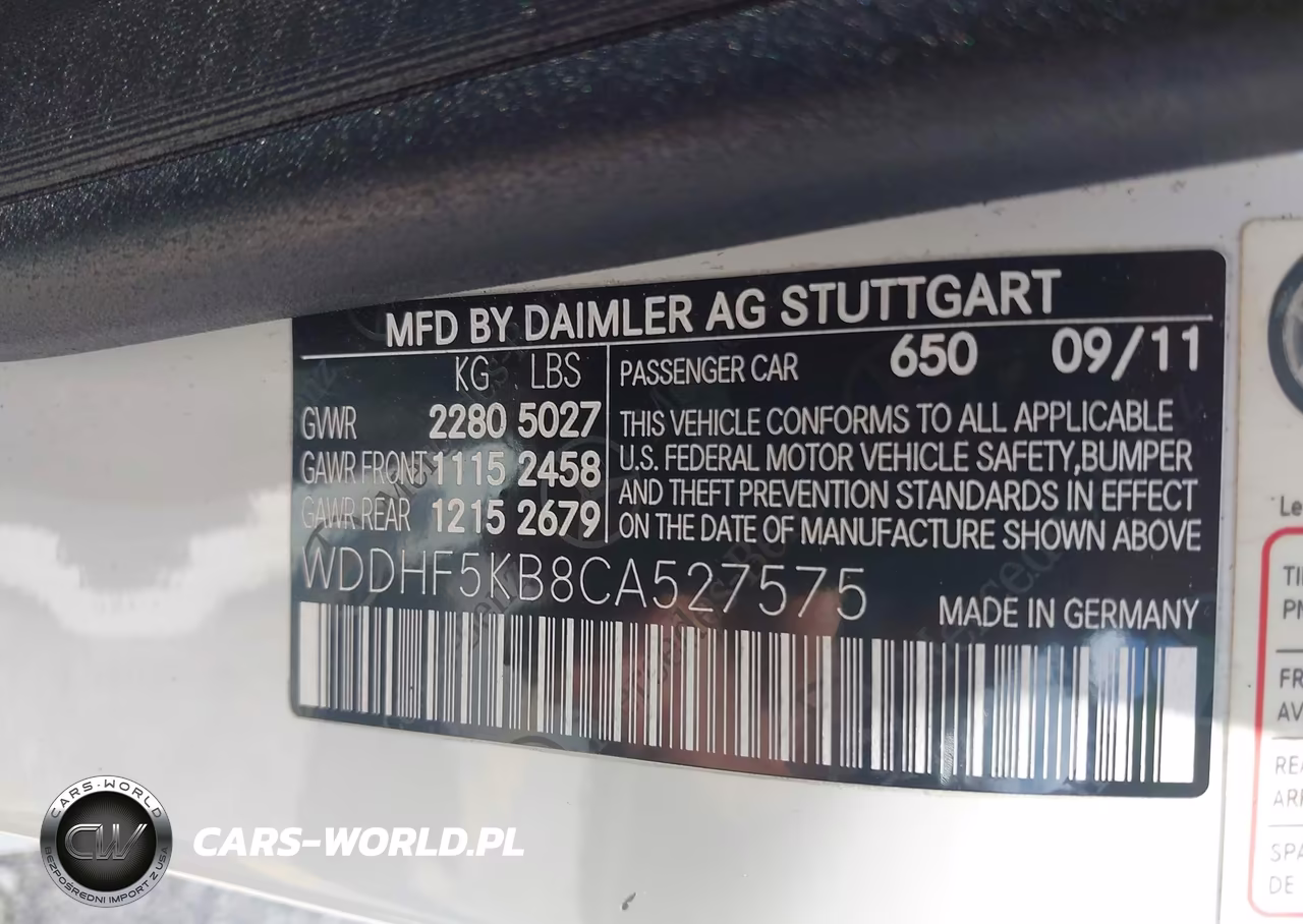 2012 Mercedes-Benz E 350 VIN:WDDHF5KB8CA527575 - 9