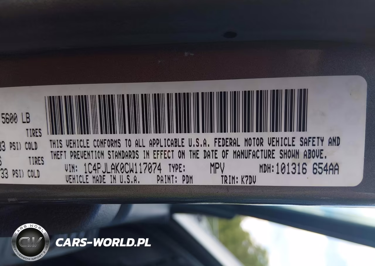 2012 Jeep Liberty Sport VIN:1C4PJLAK0CW117074 - 9