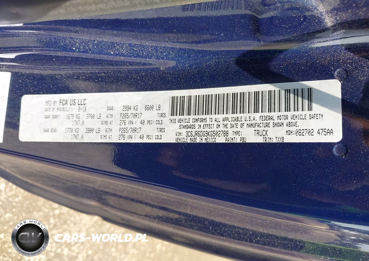 2019 Ram 1500 Classic VIN:3C6JR6DG9KG502788 - 9
