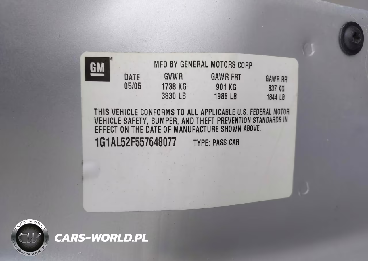 2005 Chevrolet Cobalt Ls VIN:1G1AL52F557648077 - 9