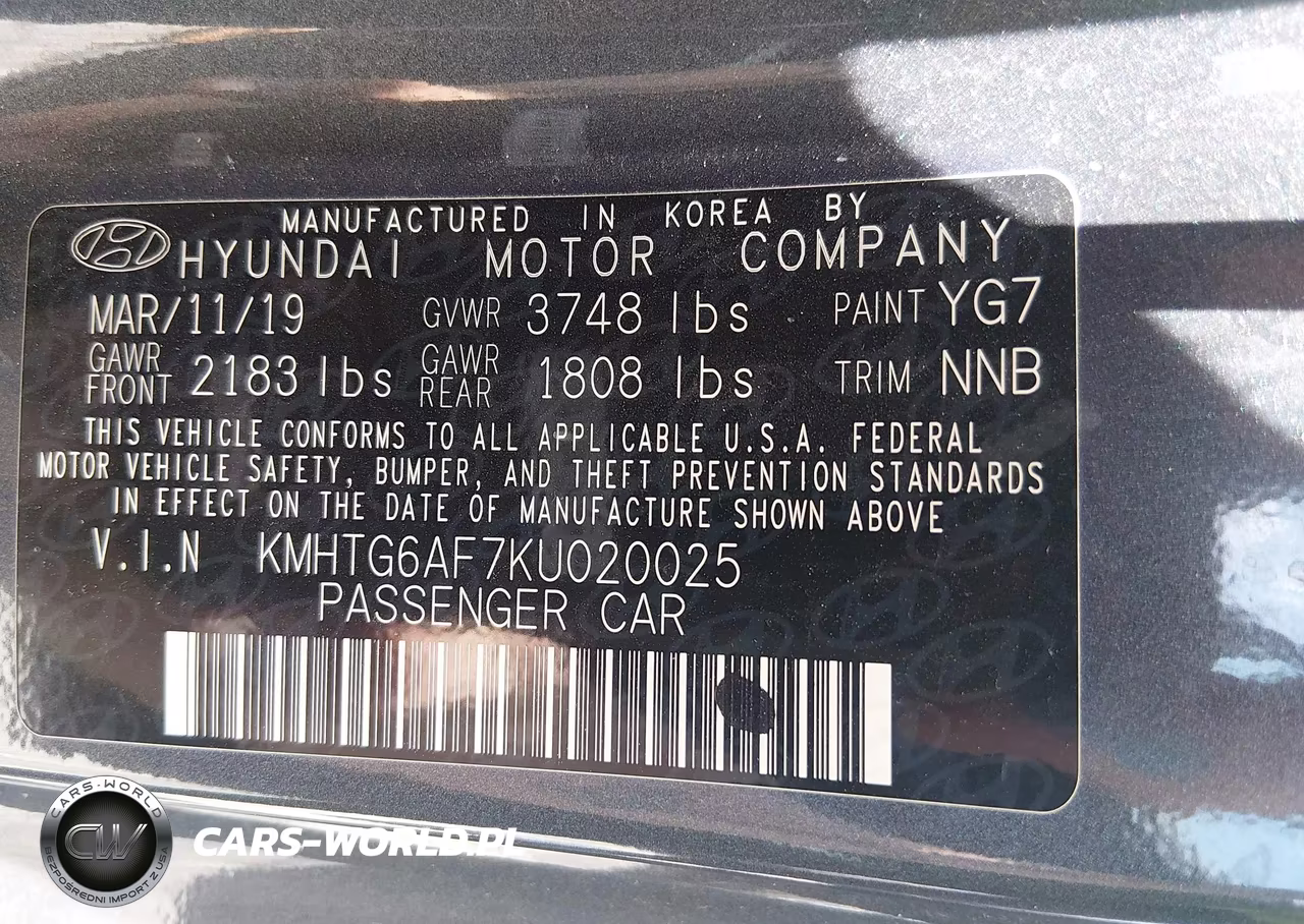 2019 Hyundai Veloster 2.0 VIN:KMHTG6AF7KU020025 - 9