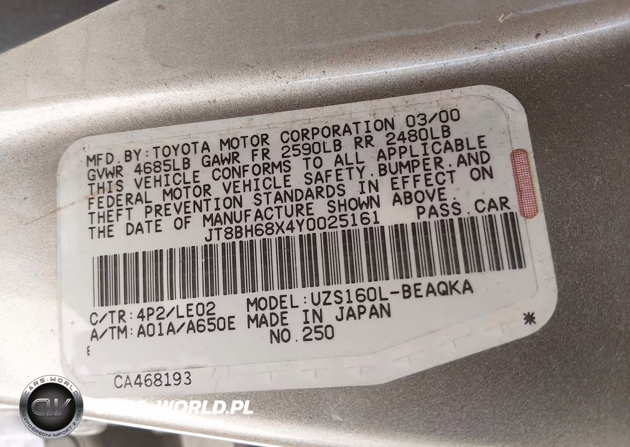 2000 Lexus Gs 400 VIN:JT8BH68X4Y0025161 - 9
