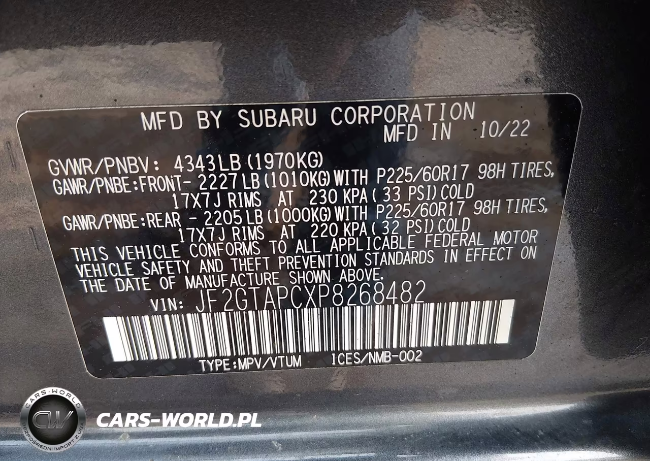 2023 Subaru Crosstrek Premium VIN:JF2GTAPCXP8268482 - 9
