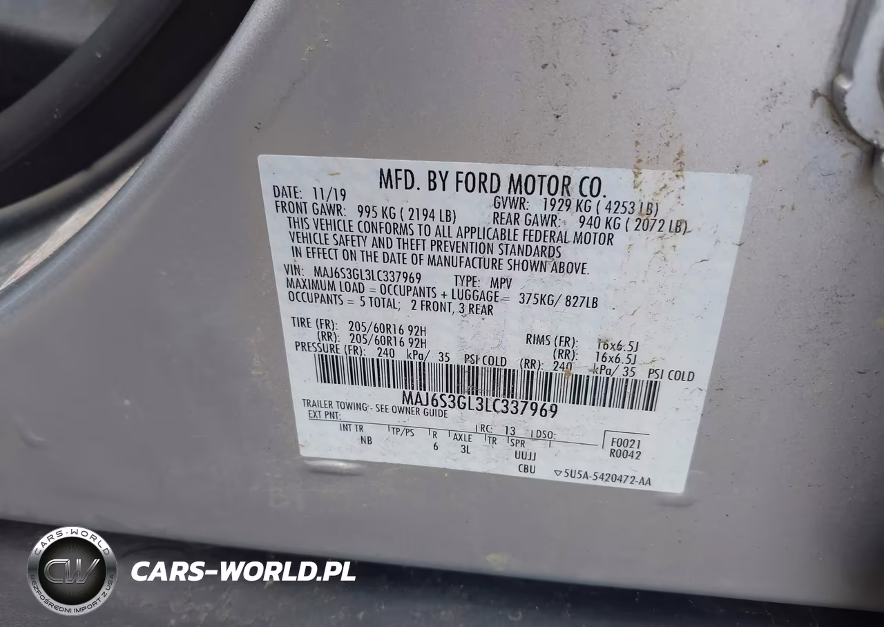 2020 Ford Ecosport Se VIN:MAJ6S3GL3LC337969 - 9