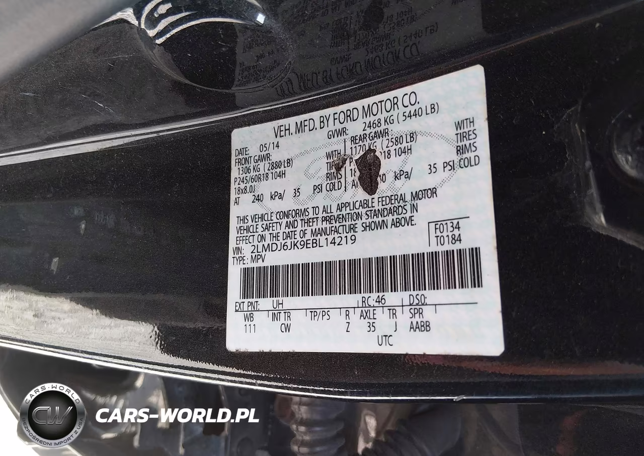 2014 Lincoln Mkx VIN:2LMDJ6JK9EBL14219 - 9