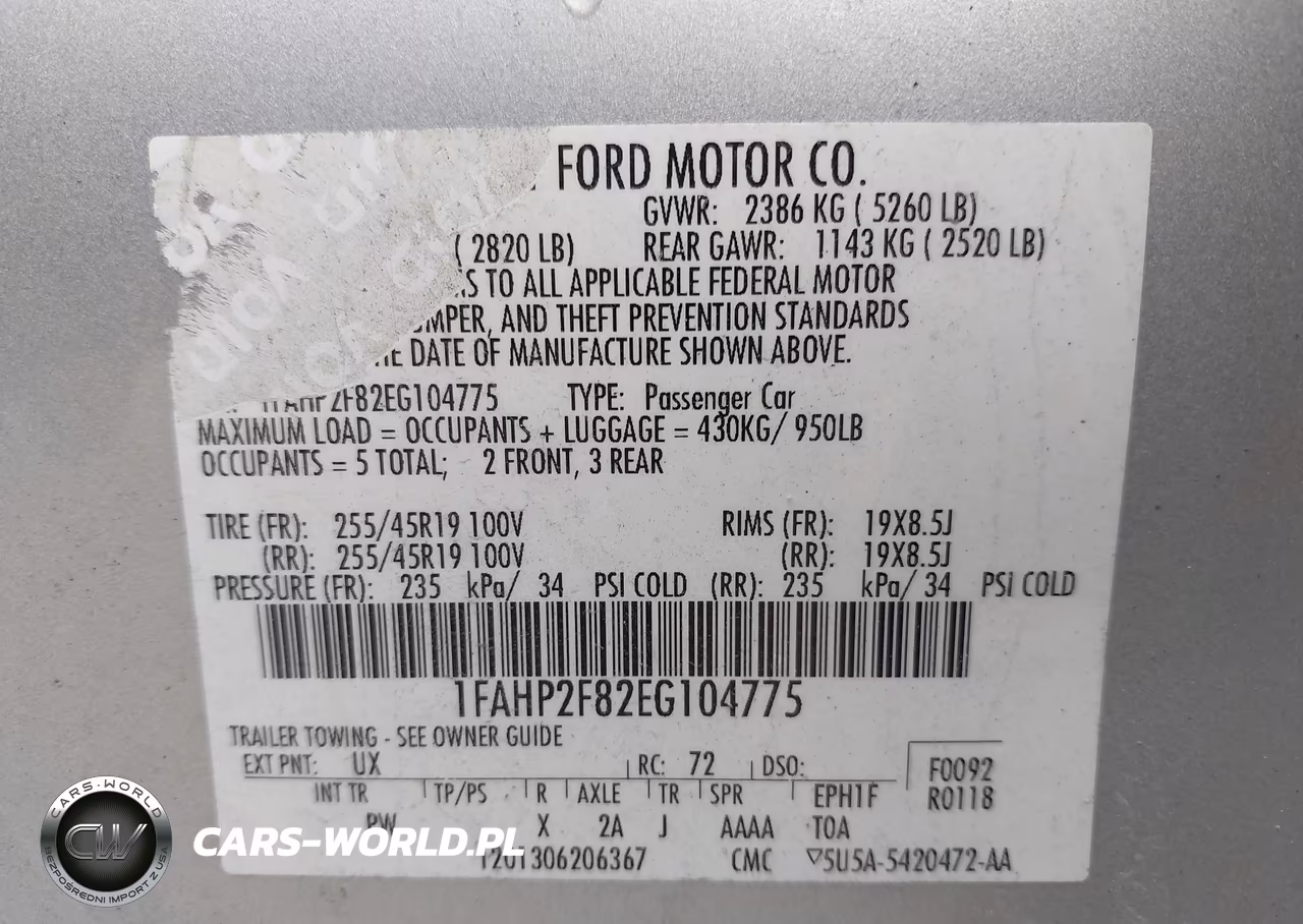 2014 Ford Taurus Limited VIN:1FAHP2F82EG104775 - 9