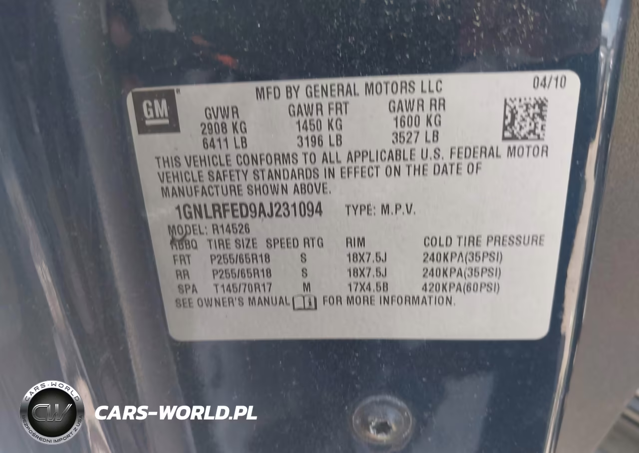 2010 Chevrolet Traverse Lt VIN:1GNLRFED9AJ231094 - 9
