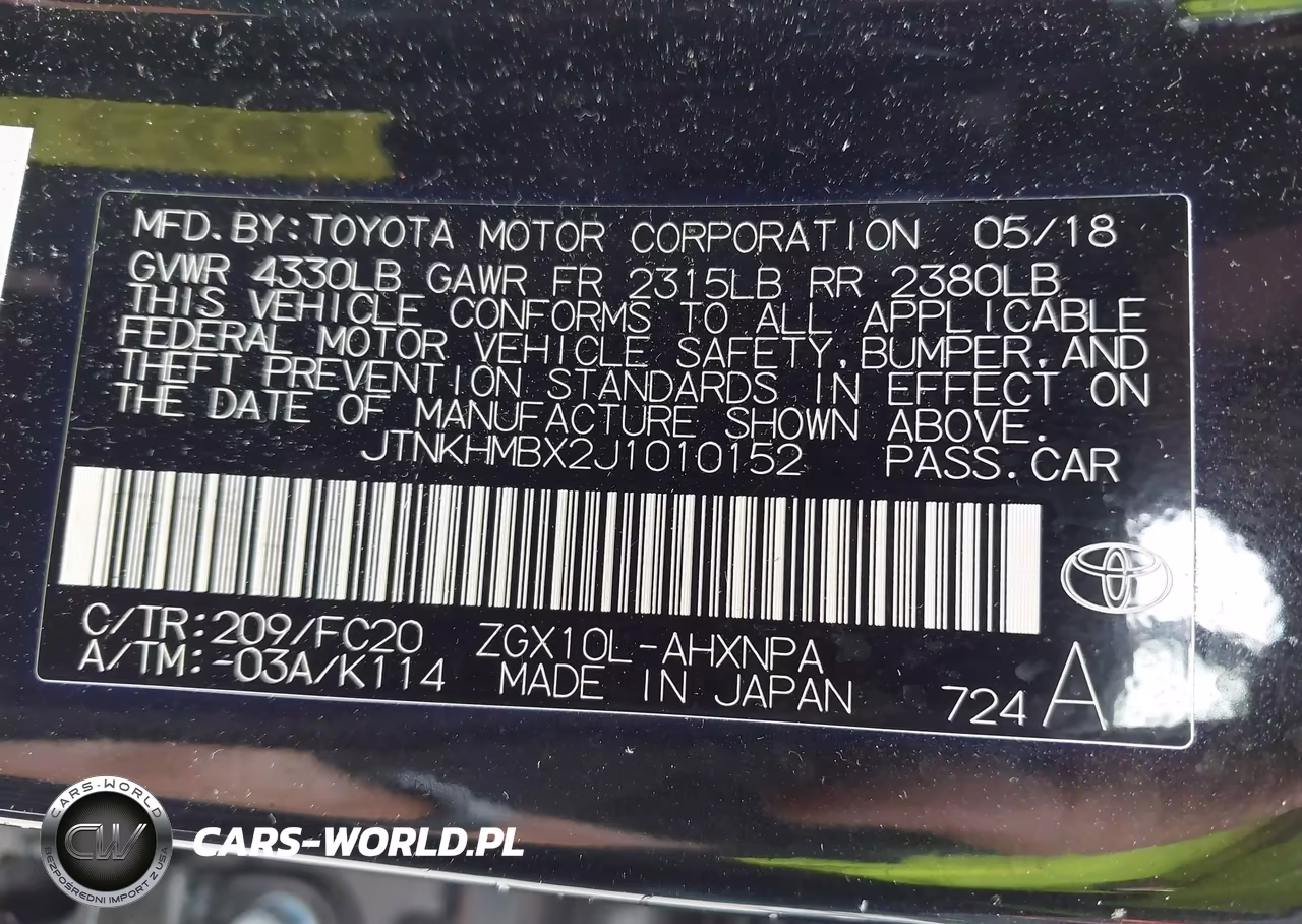 2018 Toyota C-Hr Xle Premium VIN:JTNKHMBX2J1010152 - 9