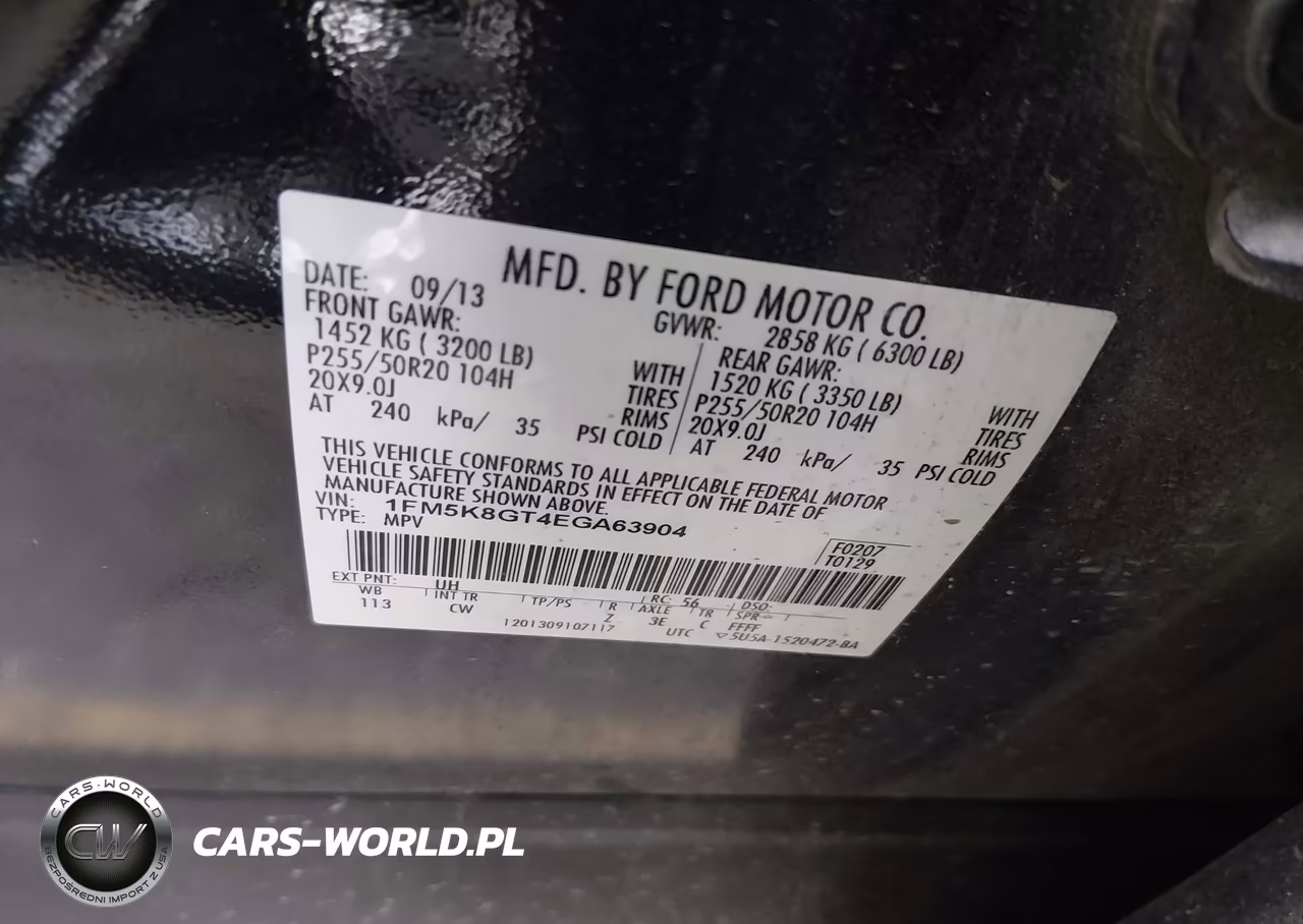 2014 Ford Explorer Sport VIN:1FM5K8GT4EGA63904 - 9