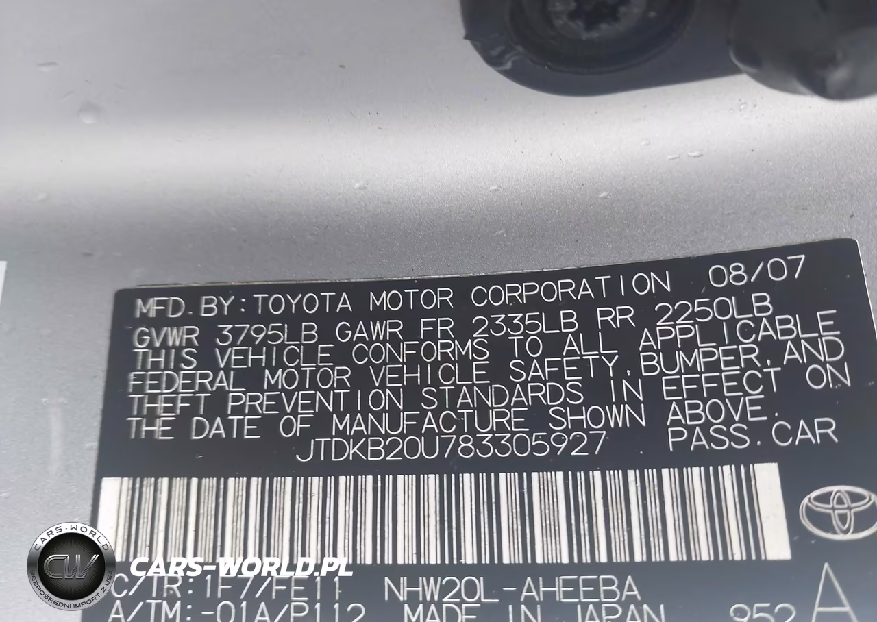 2008 Toyota Prius VIN:JTDKB20U783305927 - 9