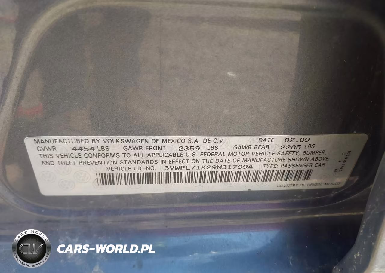 2009 Volkswagen Jetta 2.0L Tdi VIN:3VWPL71K29M317994 - 9