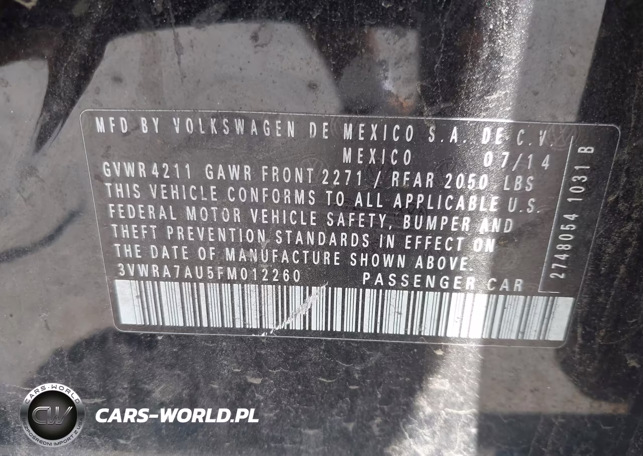2015 Volkswagen Golf Tdi S 4-Door VIN:3VWRA7AU5FM012260 - 9
