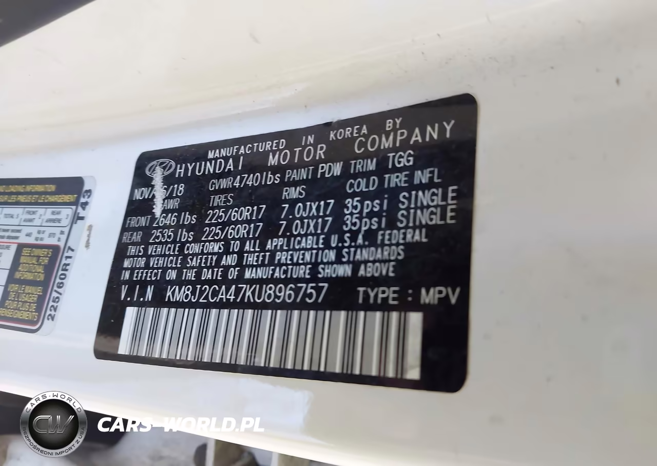 2019 Hyundai Tucson Se VIN:KM8J2CA47KU896757 - 9