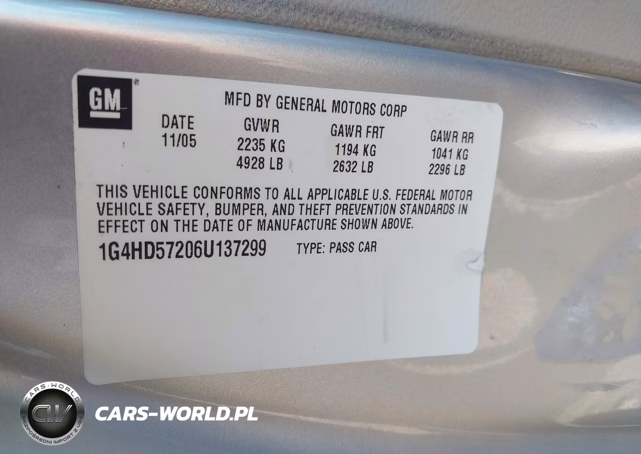 2006 Buick Lucerne Cxl VIN:1G4HD57206U137299 - 9