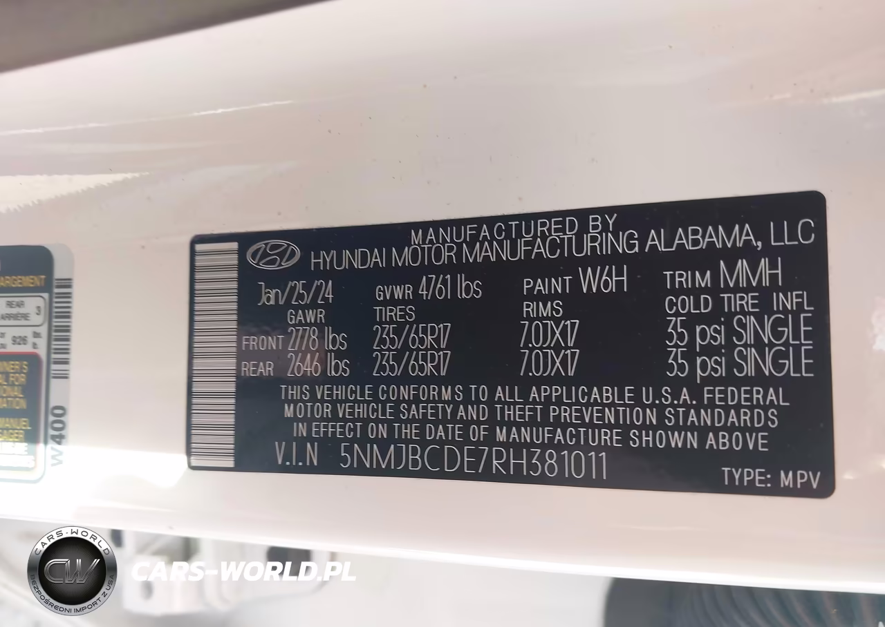2024 Hyundai Tucson Sel VIN:5NMJBCDE7RH381011 - 9
