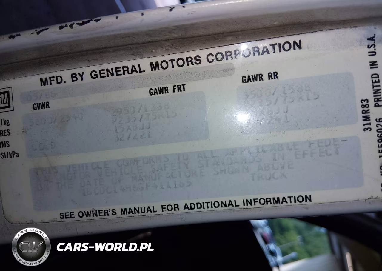 1986 Chevrolet C10 VIN:1GCDC14H6GF411165 - 9