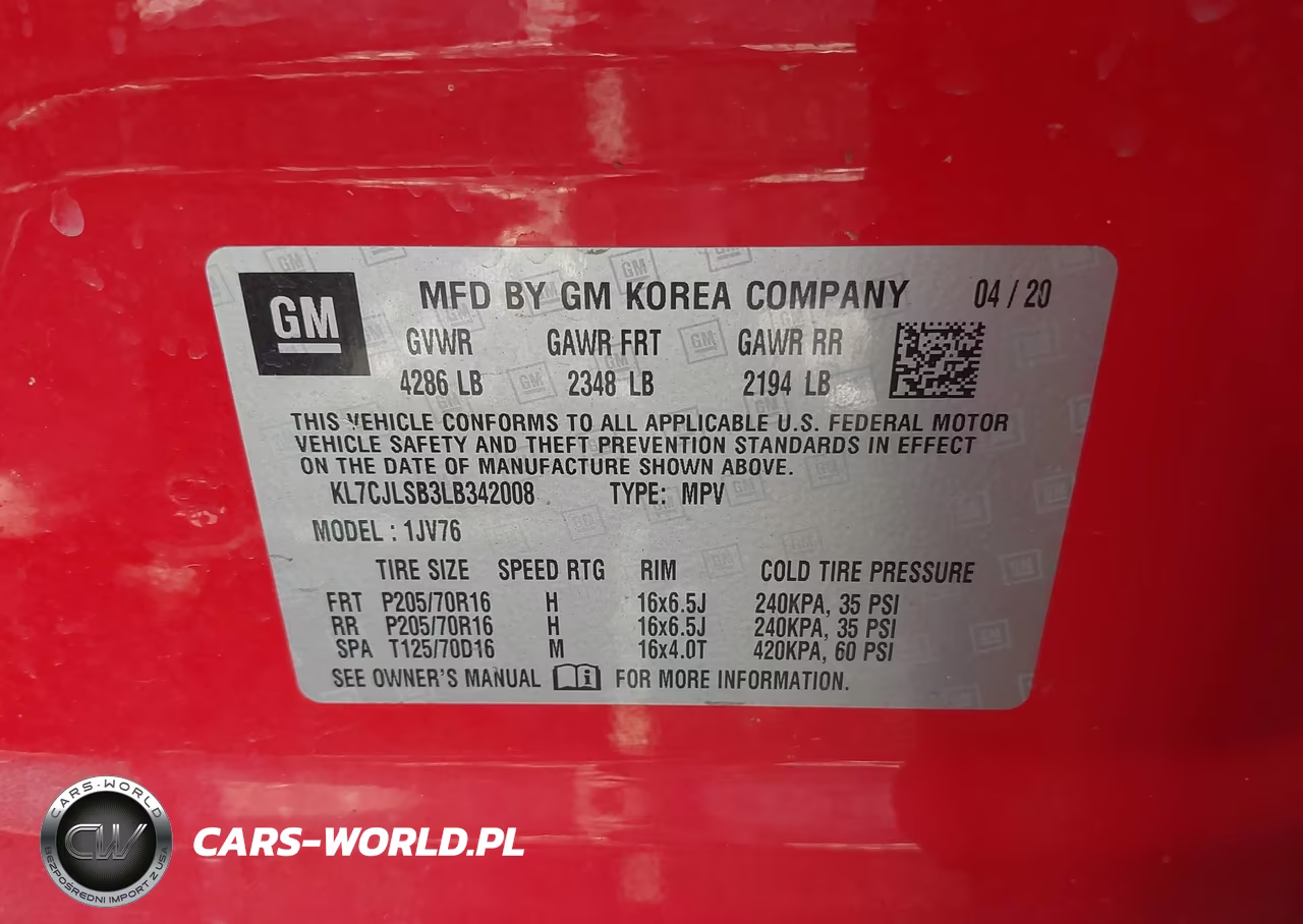 2020 Chevrolet Trax Fwd Lt VIN:KL7CJLSB3LB342008 - 9