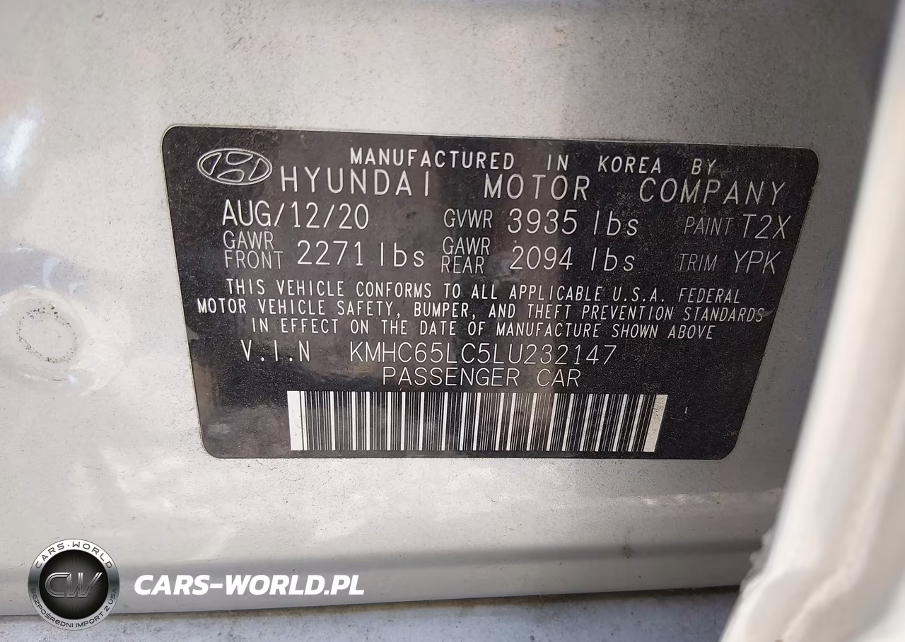 2020 Hyundai Ioniq Hybrid Blue VIN:KMHC65LC5LU232147 - 9