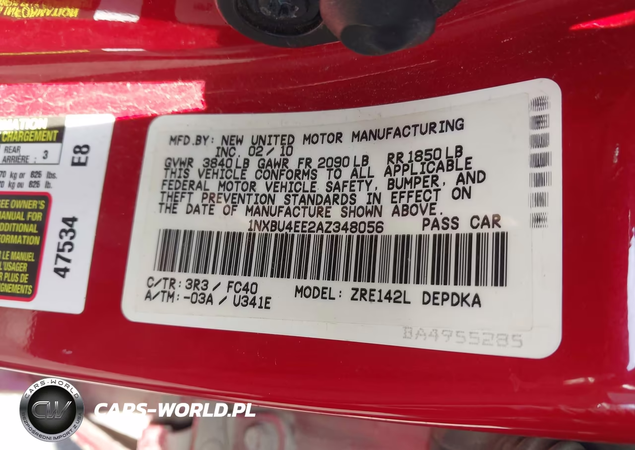 2010 Toyota Corolla Le VIN:1NXBU4EE2AZ348056 - 9