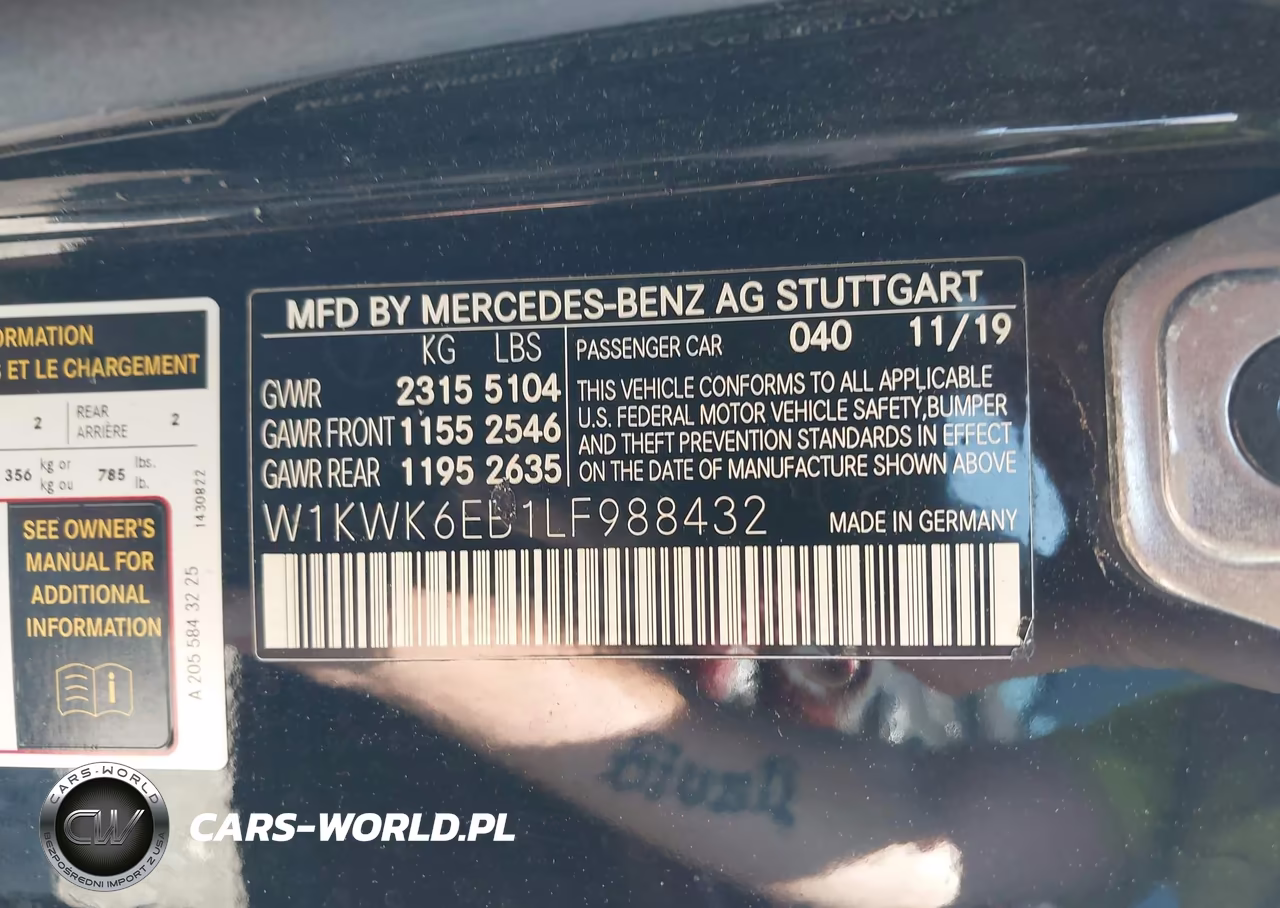 2020 Mercedes-Benz Amg C 43 4Matic VIN:W1KWK6EB1LF988432 - 9