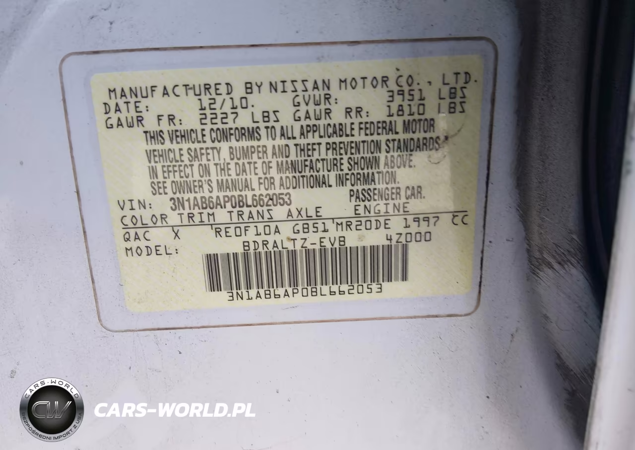 2011 Nissan Sentra 2.0Sr VIN:3N1AB6AP0BL662053 - 9