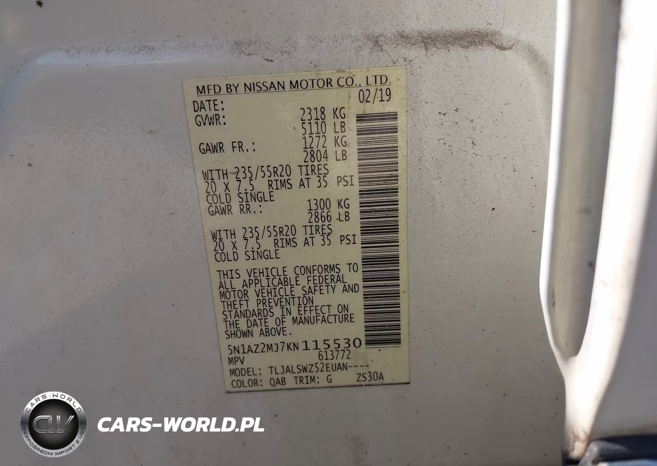 2019 Nissan Murano Platinum VIN:5N1AZ2MJ7KN115530 - 9