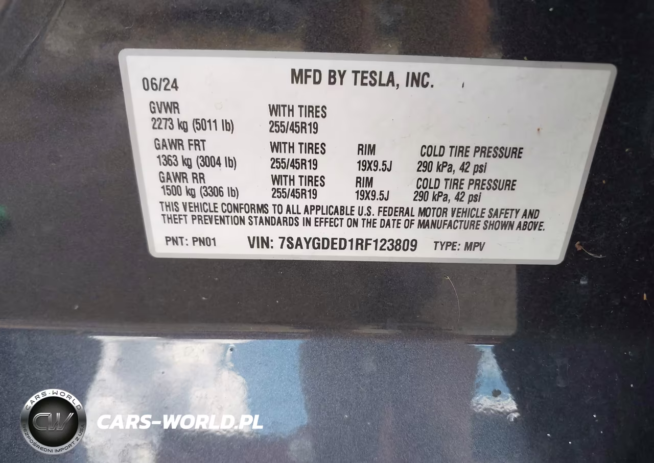 2024 Tesla Model Y Long Range Single Motor Rear-Wheel Drive-Rwd VIN:7SAYGDED1RF123809 - 9