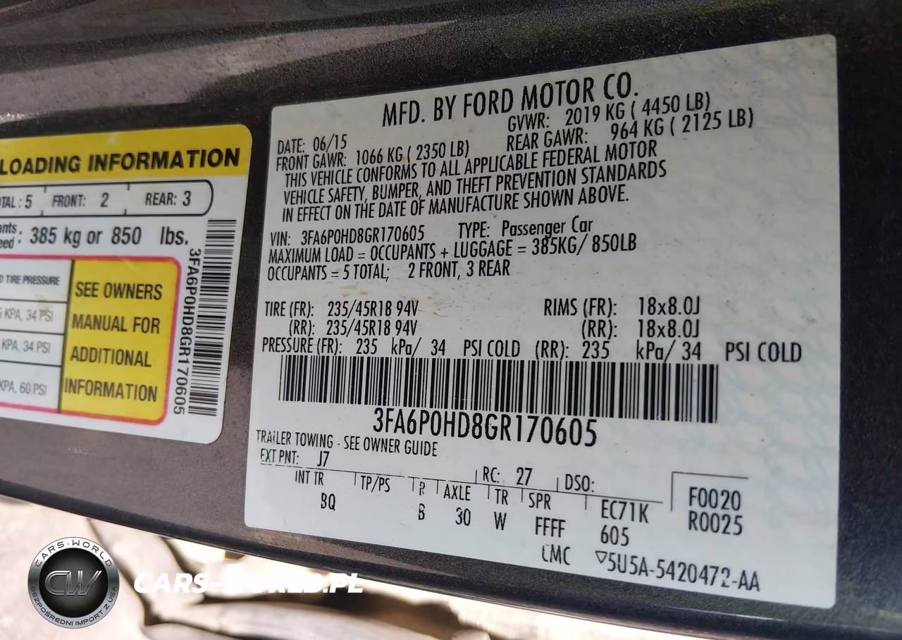 2016 Ford Fusion Se VIN:3FA6P0HD8GR170605 - 9