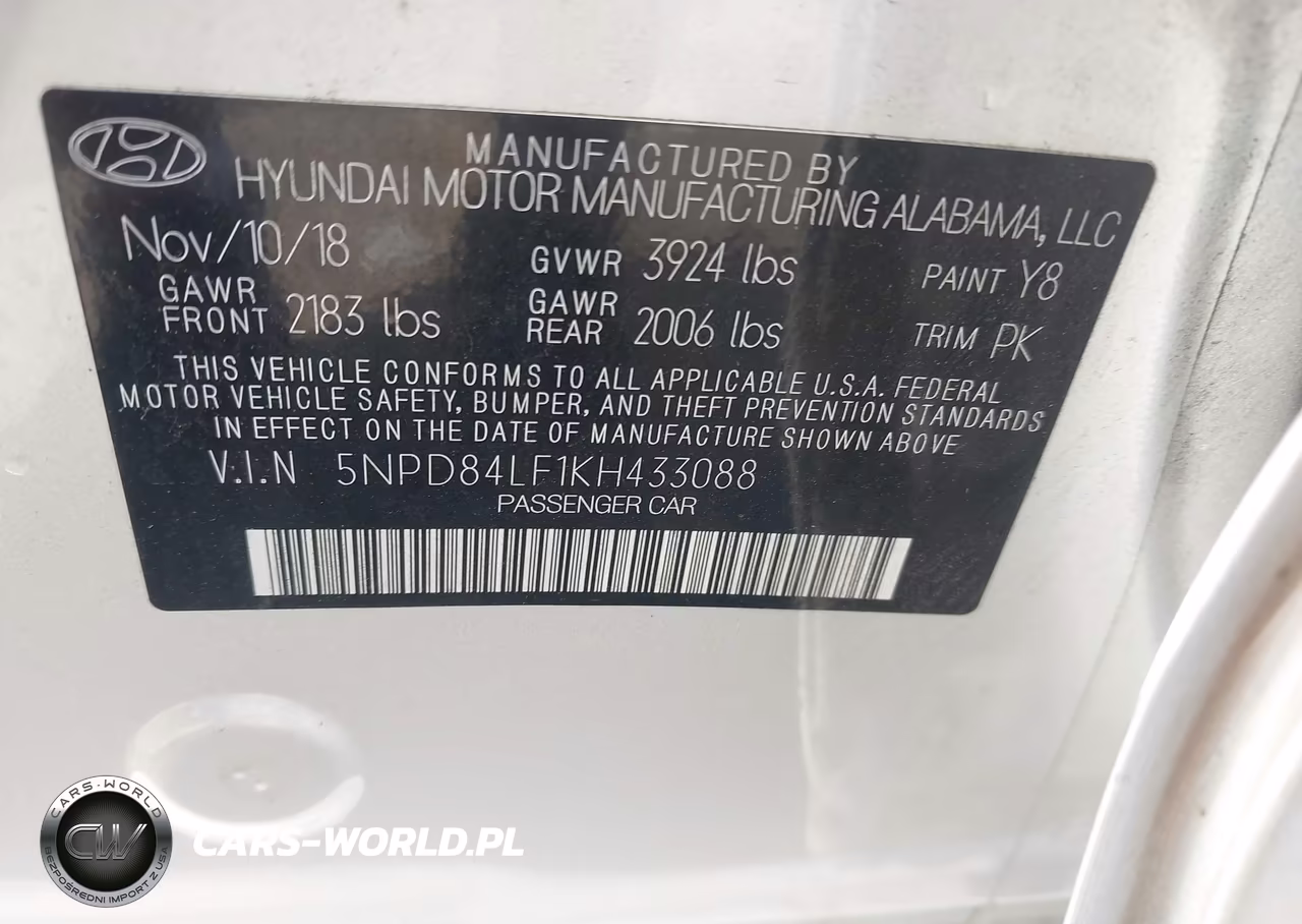 2019 Hyundai Elantra Sel VIN:5NPD84LF1KH433088 - 9