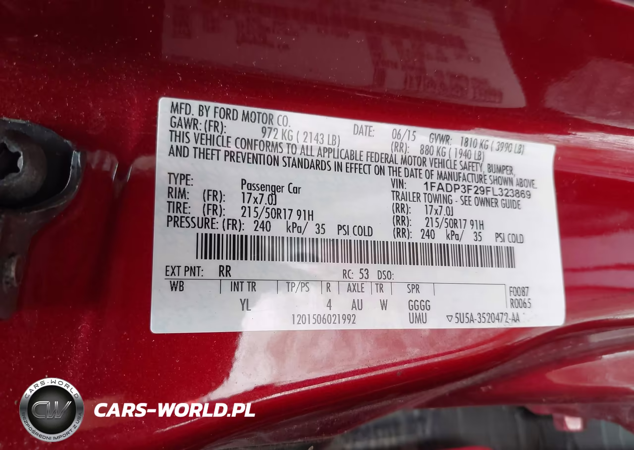 2015 Ford Focus Se VIN:1FADP3F29FL323869 - 9