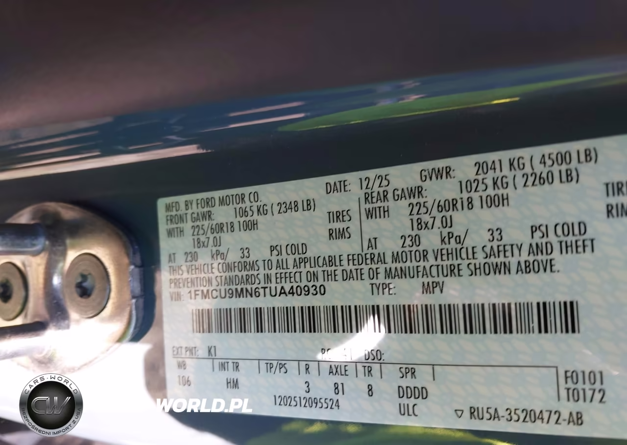 2026 Ford Escape St-Line VIN:1FMCU9MN6TUA40930 - 9