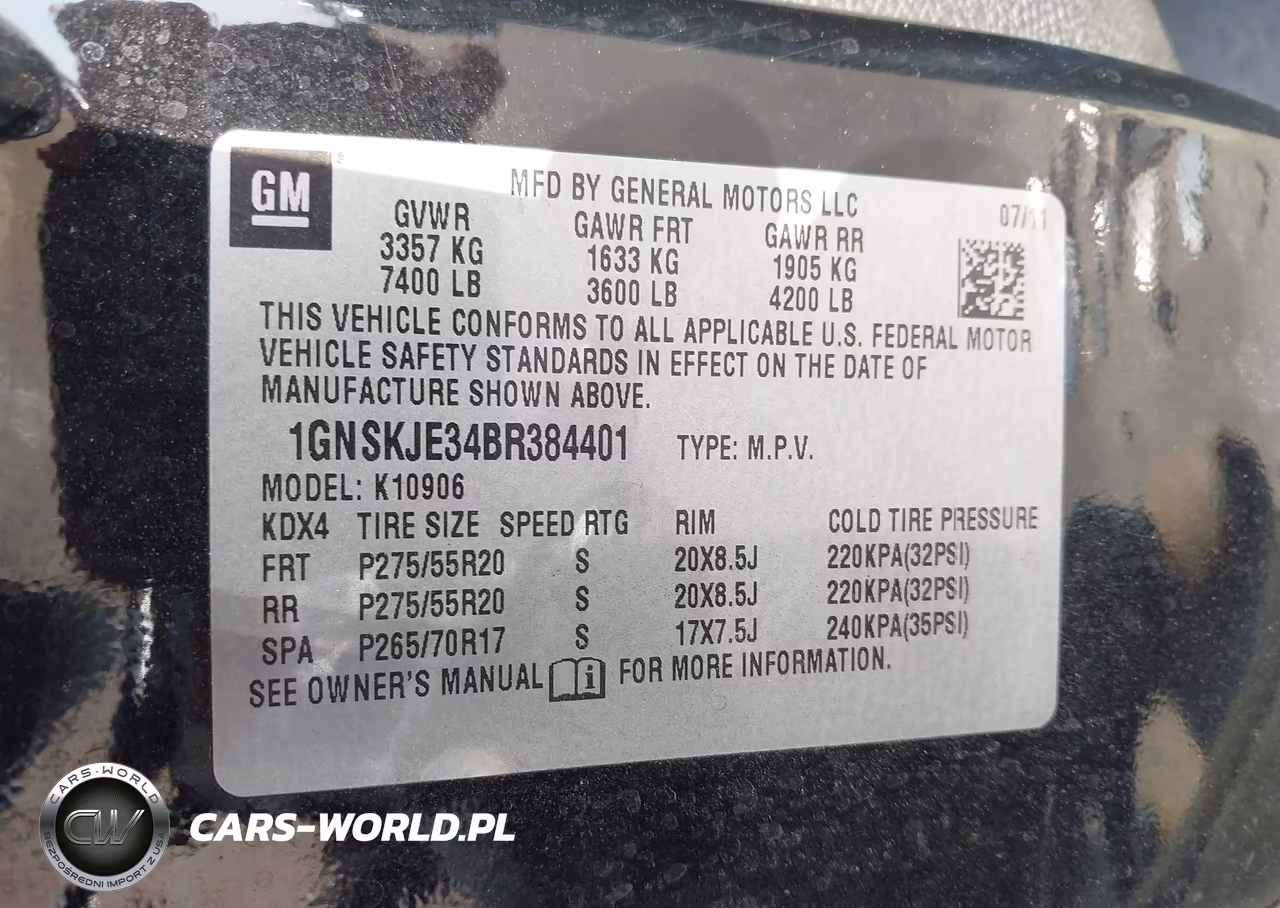 2011 Chevrolet Suburban Lt VIN:1GNSKJE34BR384401 - 9