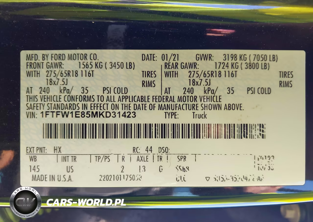 2021 Ford F-150 Xlt VIN:1FTFW1E85MKD31423 - 9