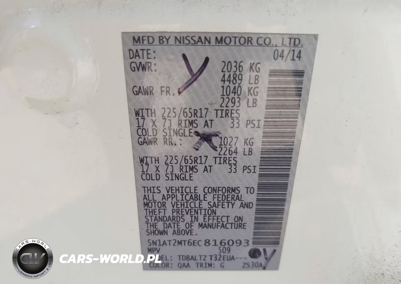 2014 Nissan Rogue Sv VIN:5N1AT2MT6EC816093 - 9