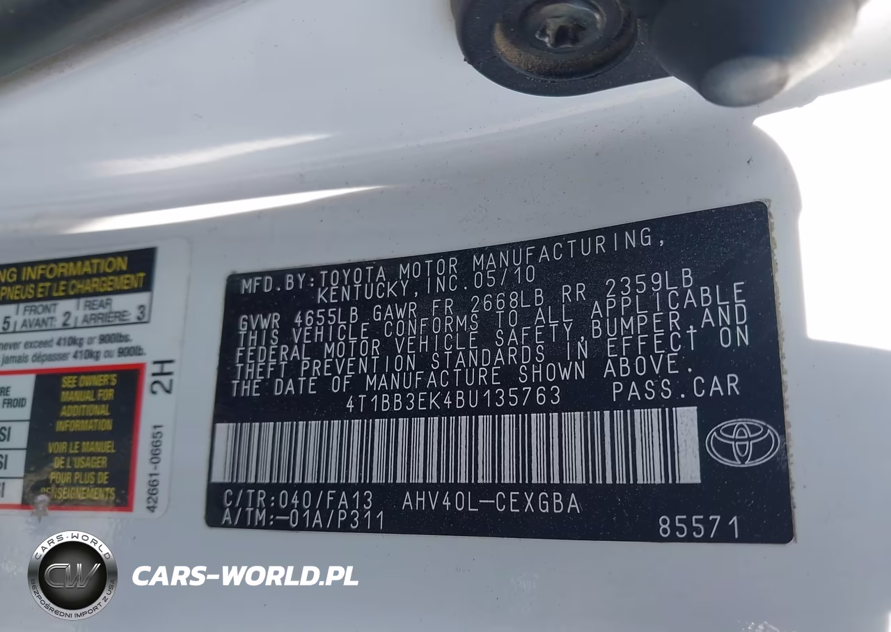 2011 Toyota Camry Hybrid VIN:4T1BB3EK4BU135763 - 9