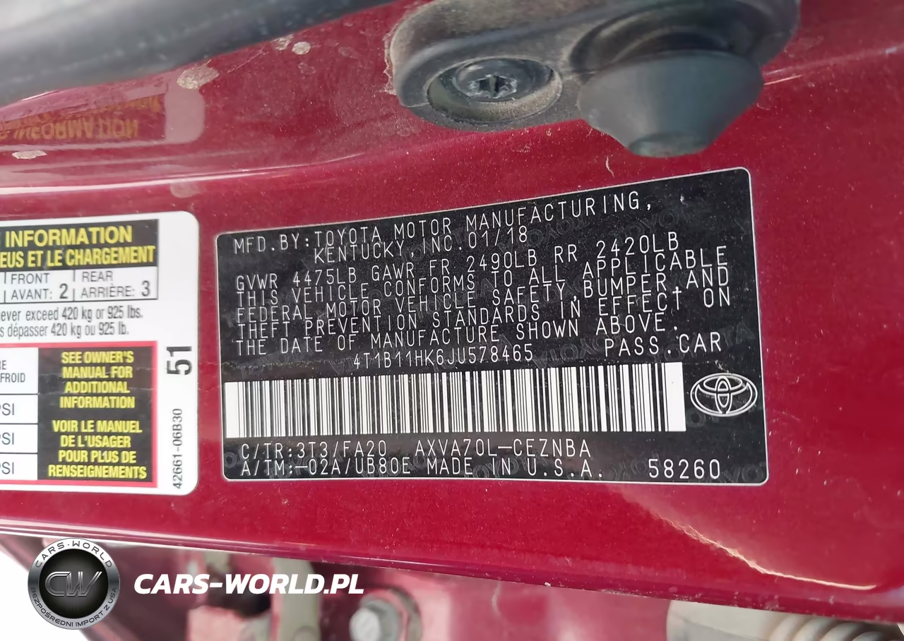 2018 Toyota Camry Le VIN:4T1B11HK6JU578465 - 9