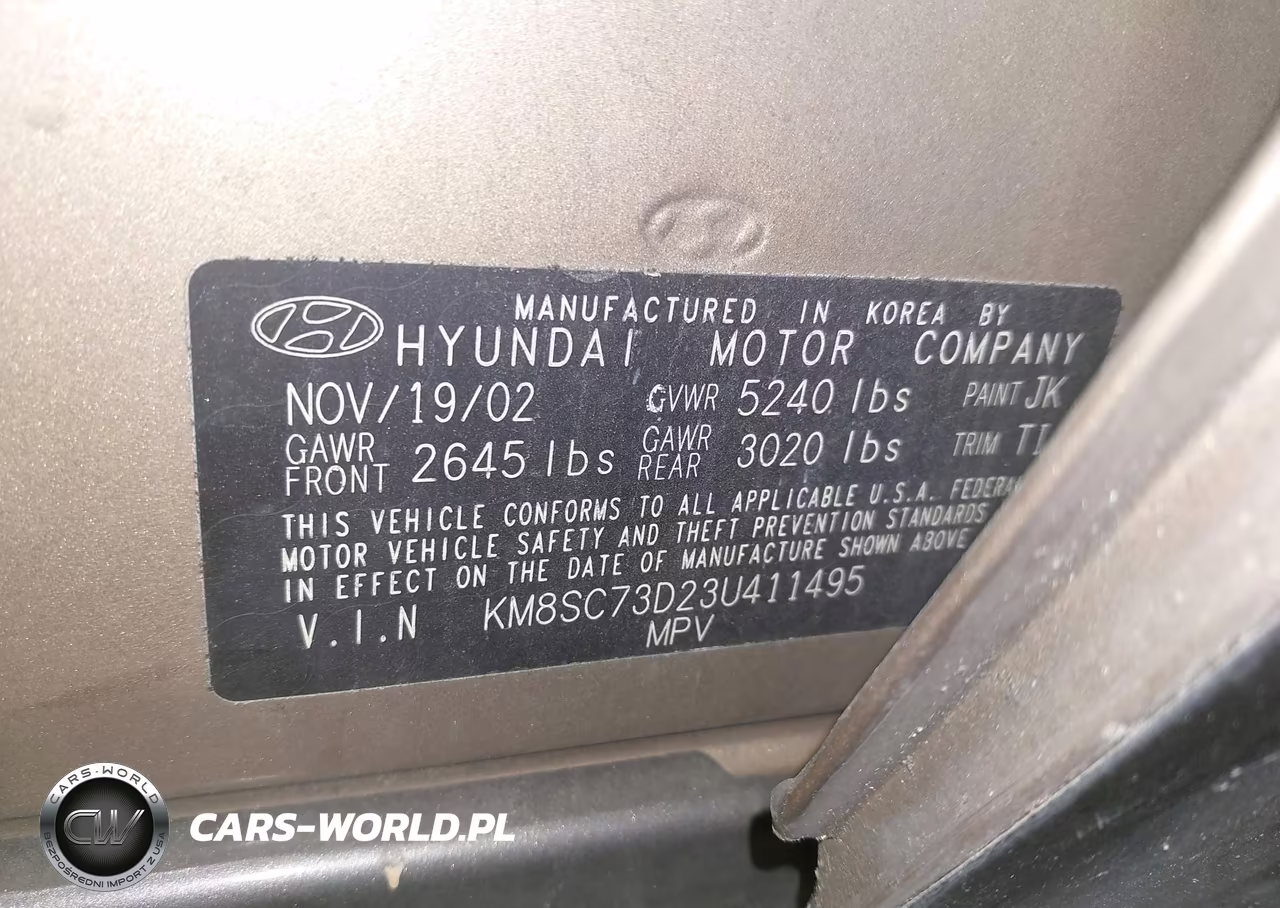 2003 Hyundai Santa Fe Gls-Lx VIN:KM8SC73D23U411495 - 9