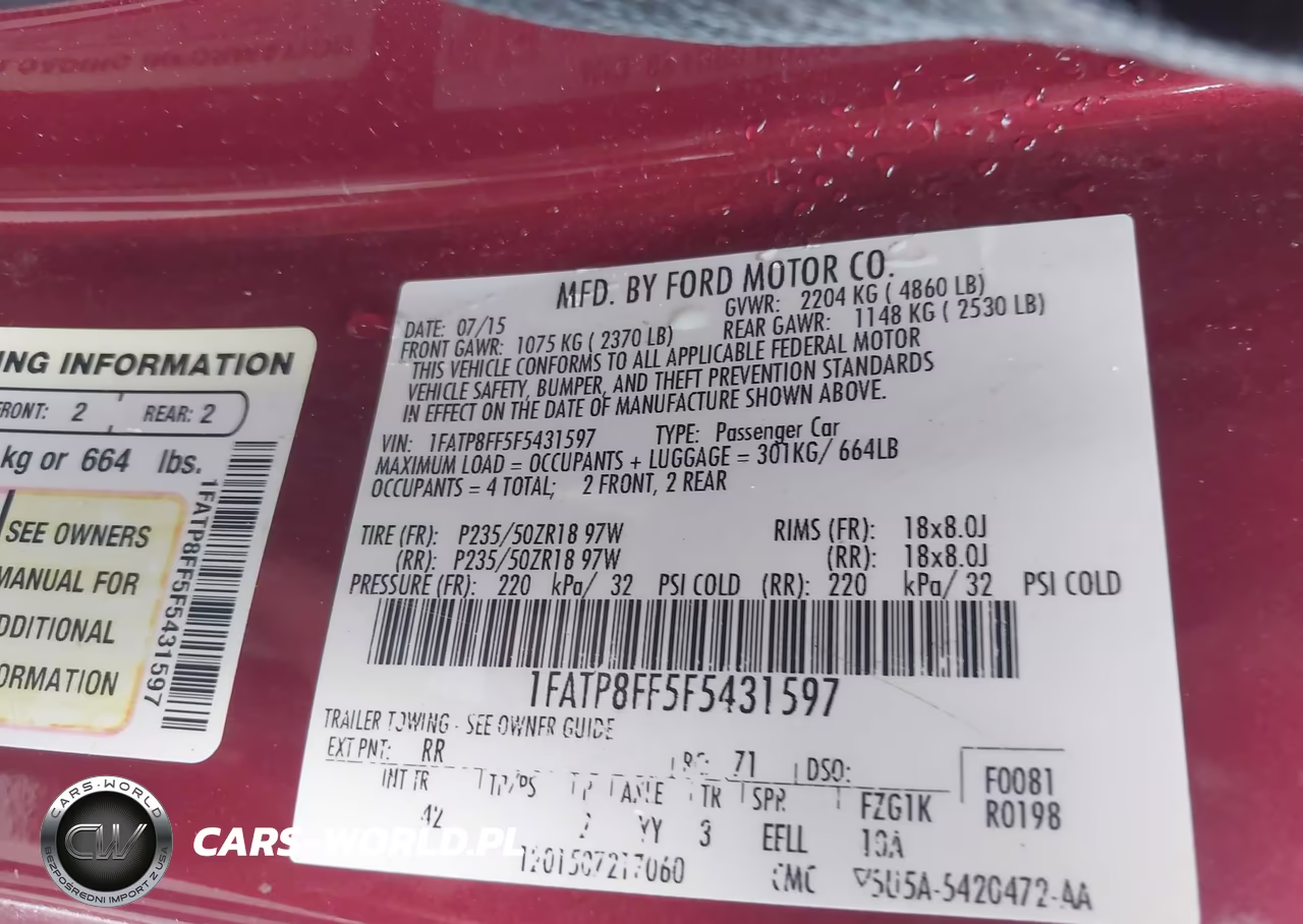 2015 Ford Mustang Gt Premium VIN:1FATP8FF5F5431597 - 9